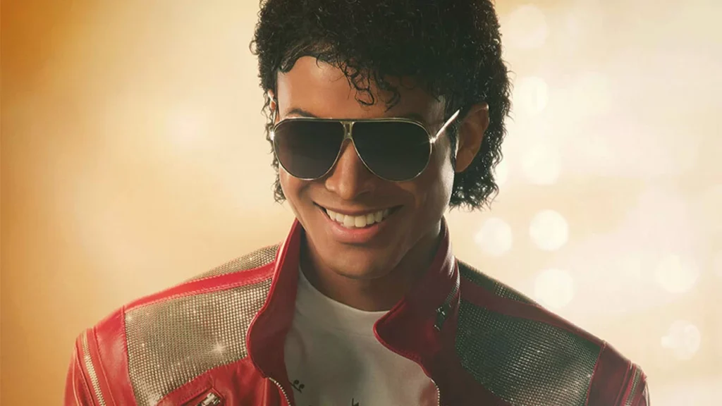A photo of Jaafar Jackson as Michael Jackson in the movie Michael