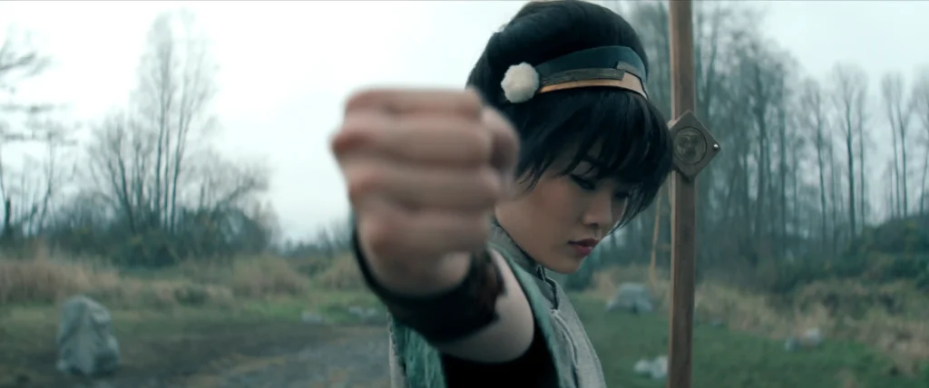 Miyako as Toph in season 2 of Avatar: The Last Airbender.