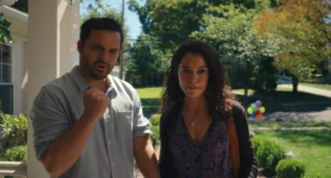 Jake Johnson and Tatiana Maslany in Maximum Pleasure Guaranteed