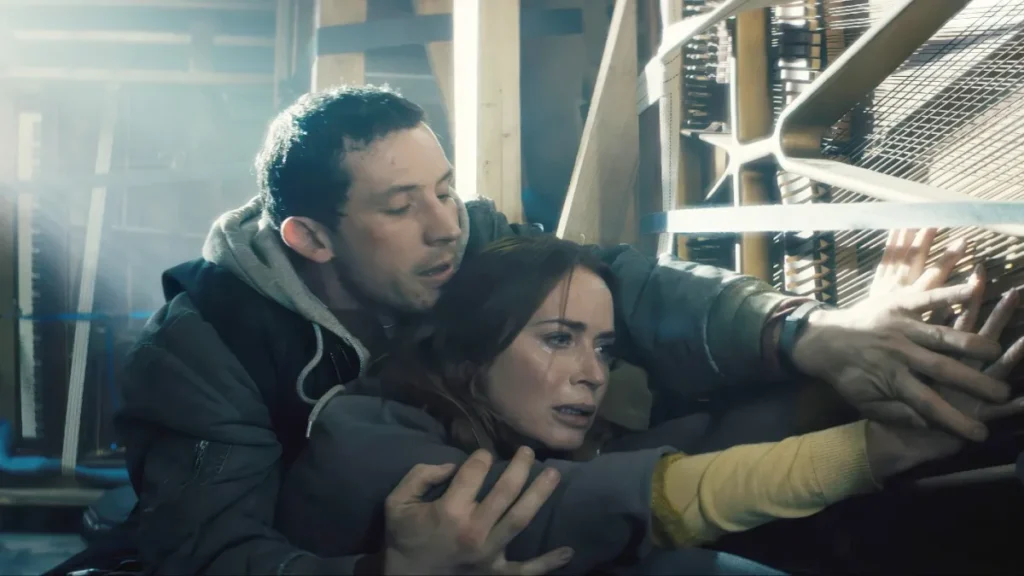 Daniel and Margaret, played by Josh O'Connor and Emily Blunt in Disclosure Day