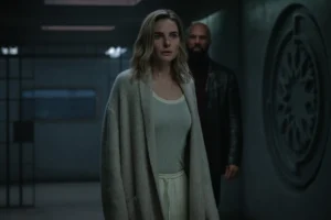 Rebecca Ferguson and Common in Silo Season 3