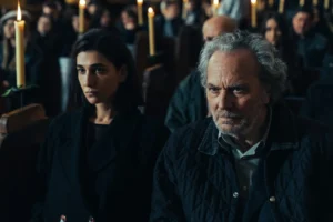 Stéphanie Magnin and José Coronado in The Truthers (2026)