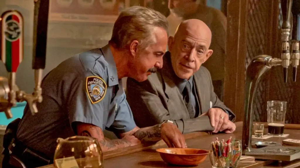 Titus Welliver and J.K. Simmons in The Westies Season 1