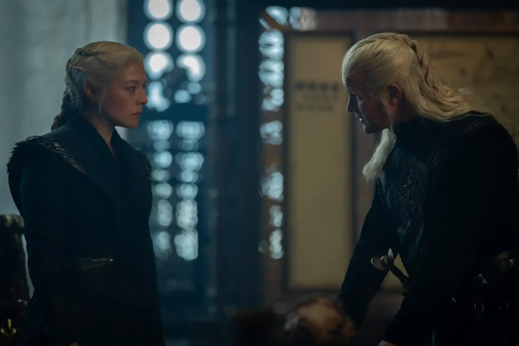 Emma D'arcy and Matt Smith in House of the Dragon Season 3