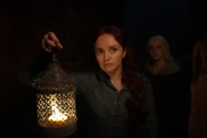 Olivia Cooke and Phia Saban in House of the Dragon Season 3