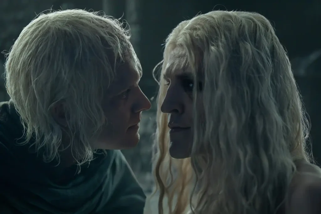 Tom Glynn Carney and Ewan Mitchell in House of the Dragon Season 3